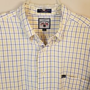 Faconnable Plaid Long Sleeve Button Down Shirt XL